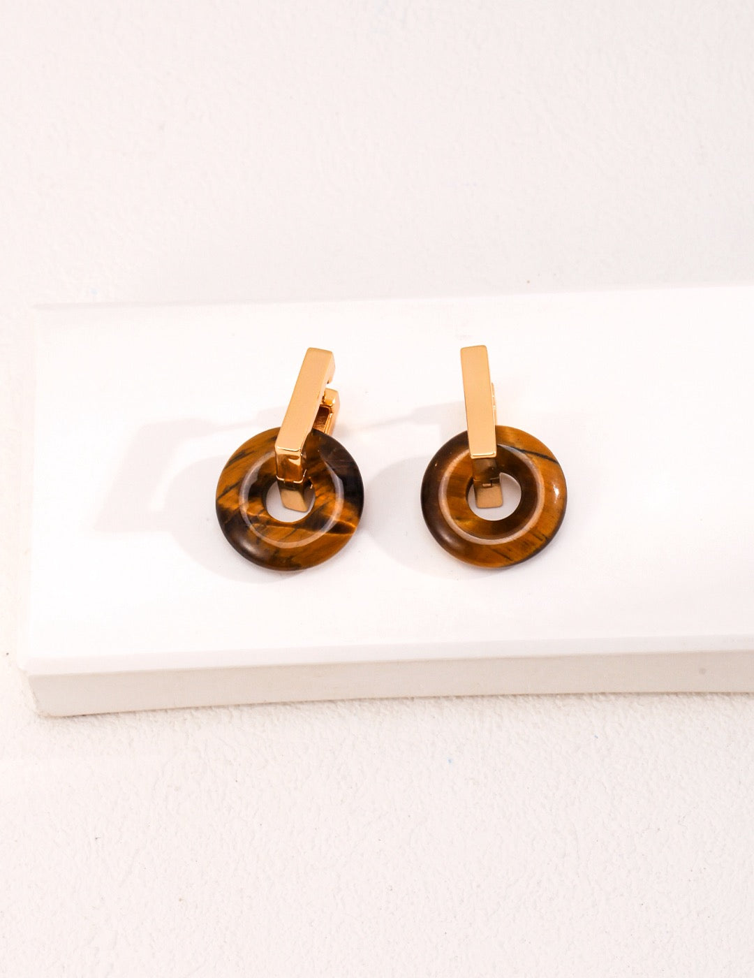 Amber Gold Hoops