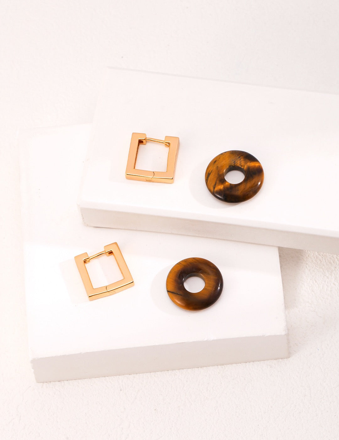 Amber Gold Hoops