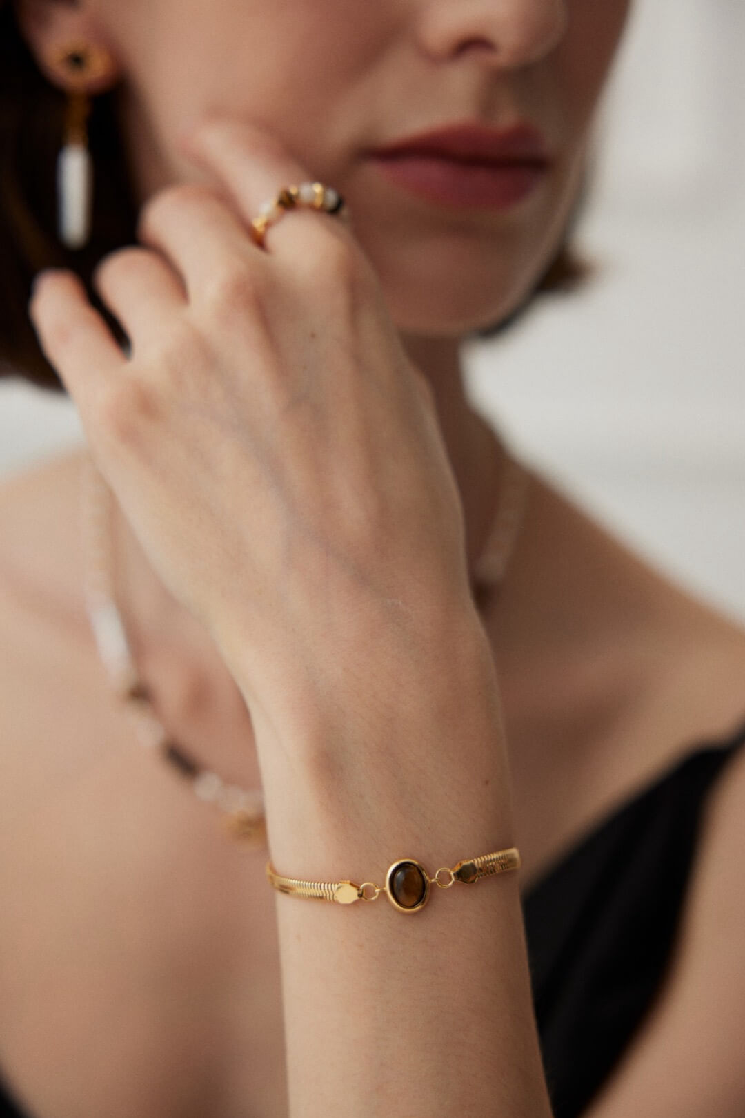 Amber Gold Bracelet