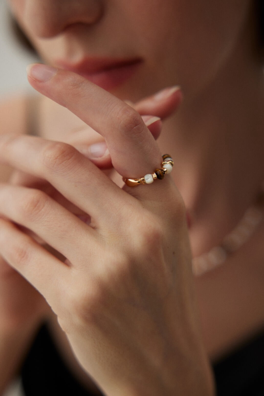 Amber Gold Ring
