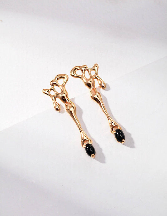 Wanderer Silver Agate Earrings