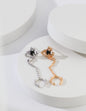 Silver Agate Earrings with Ear Clip