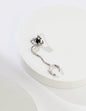 Silver Agate Earrings with Ear Clip