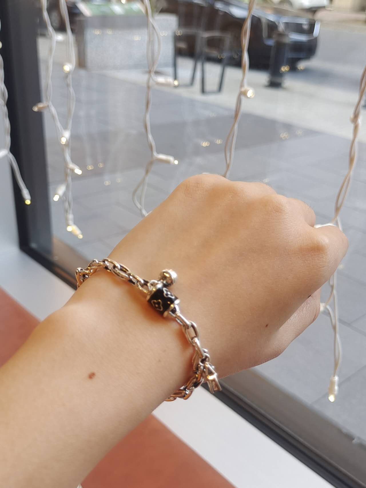 Heavy Charm Silver Chain