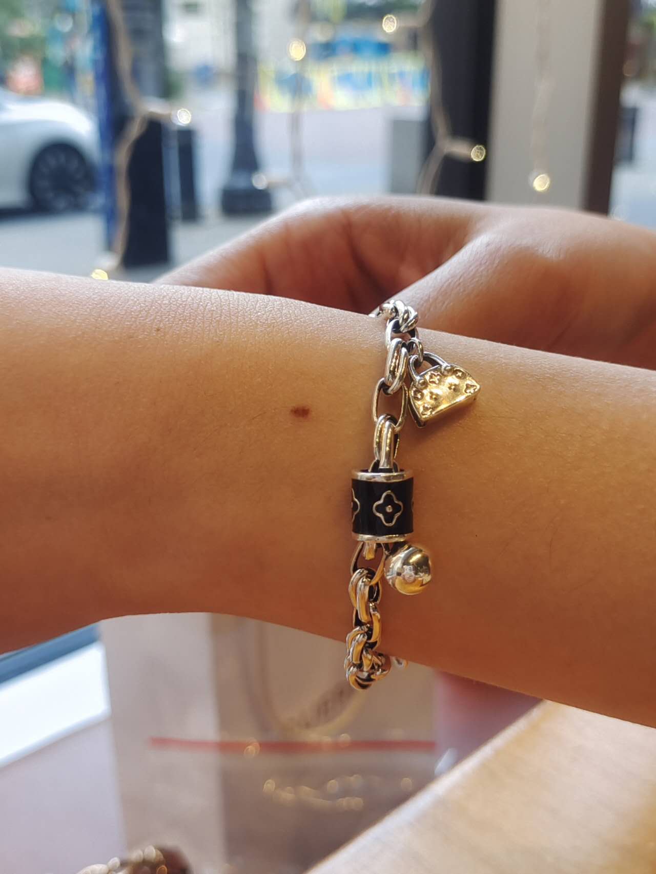 Heavy Charm Silver Chain
