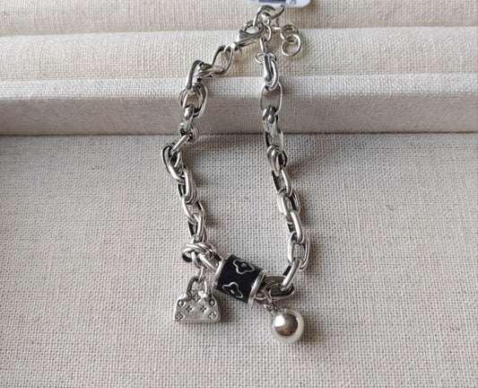 Heavy Charm Silver Chain