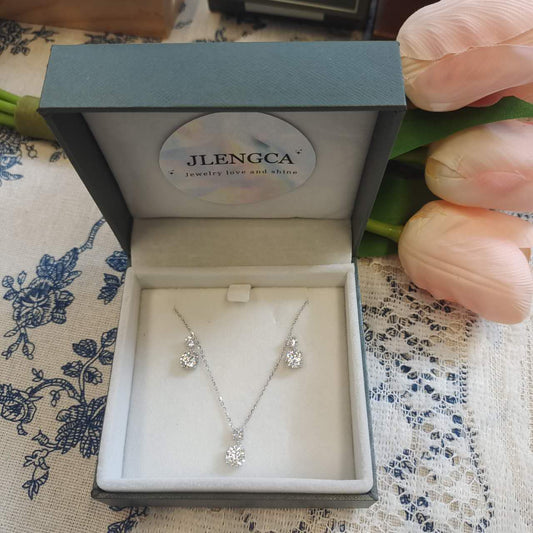 Moissanite Raindrop Jewelery Set